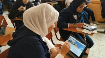 امتحان اللغة العربية لطلاب الصف الاول الثانوي التراكمية باستخدام التابلت ت محمد راشد 6