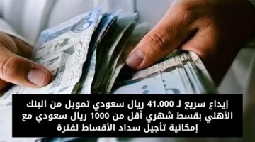 تمويل 41000 ريال سعودي من البنك الأهلي 4