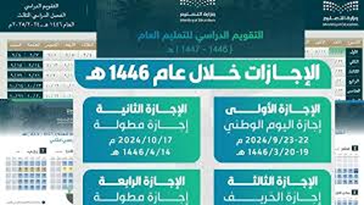 وزارة التعليم السعودية تعلن عن جدول الإجازات الرسمية لعام 2025 5 وزارة التعليم السعودية تعلن عن جدول الإجازات الرسمية لعام 2025