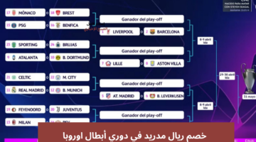 خصم ريال مدريد في دوري أبطال اوروبا