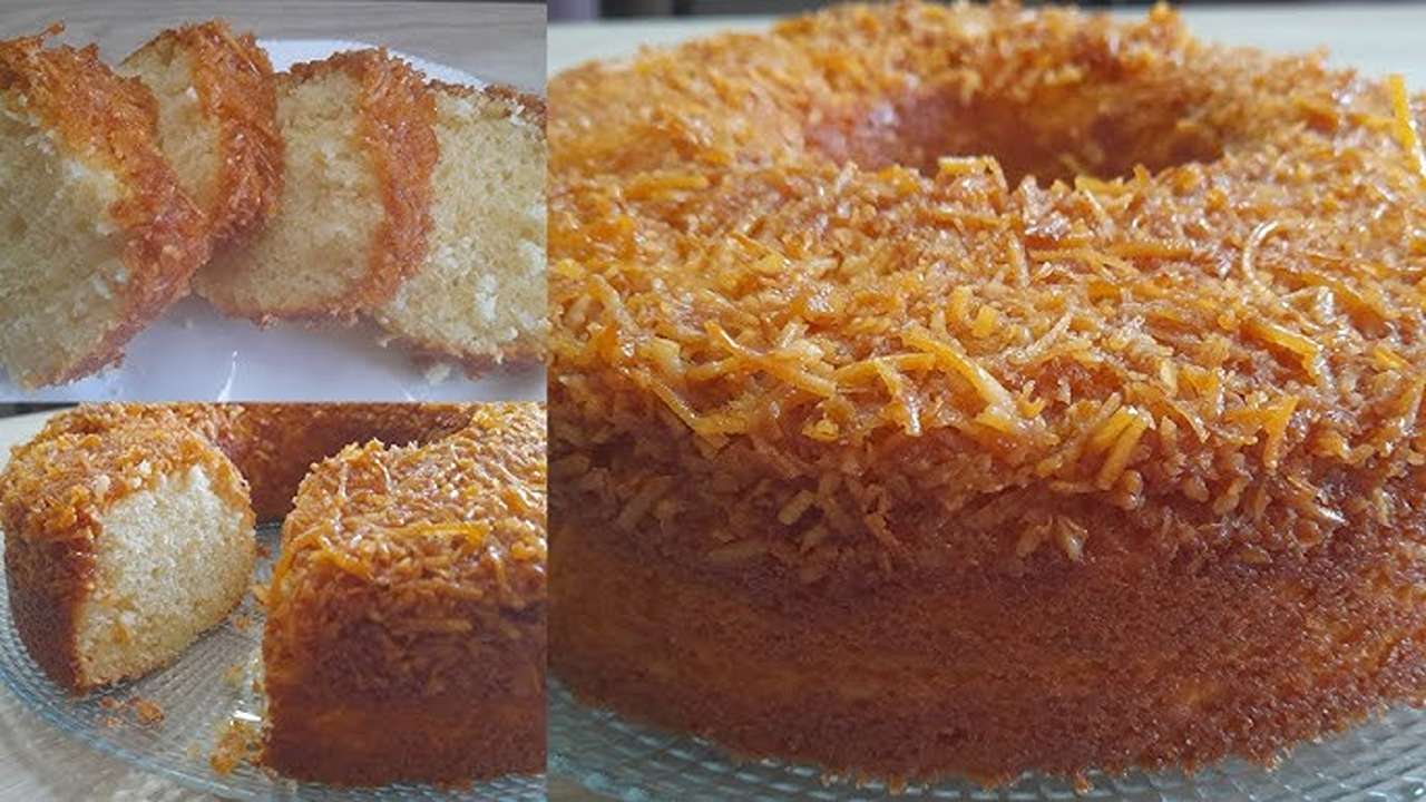 كيكة جوز الهند الهشة اعمليها في دقائق وبمكونات بسيطة وبتذوب في الفم