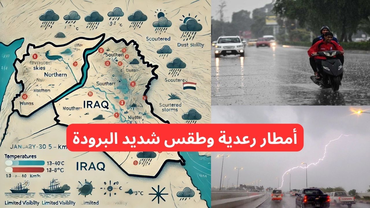 تحذيرات شديدة اللهجة بشأن أمطار رعدية وجو شديد البرودة ومنخفض جوي يضرب البلاد.. طقس العراق