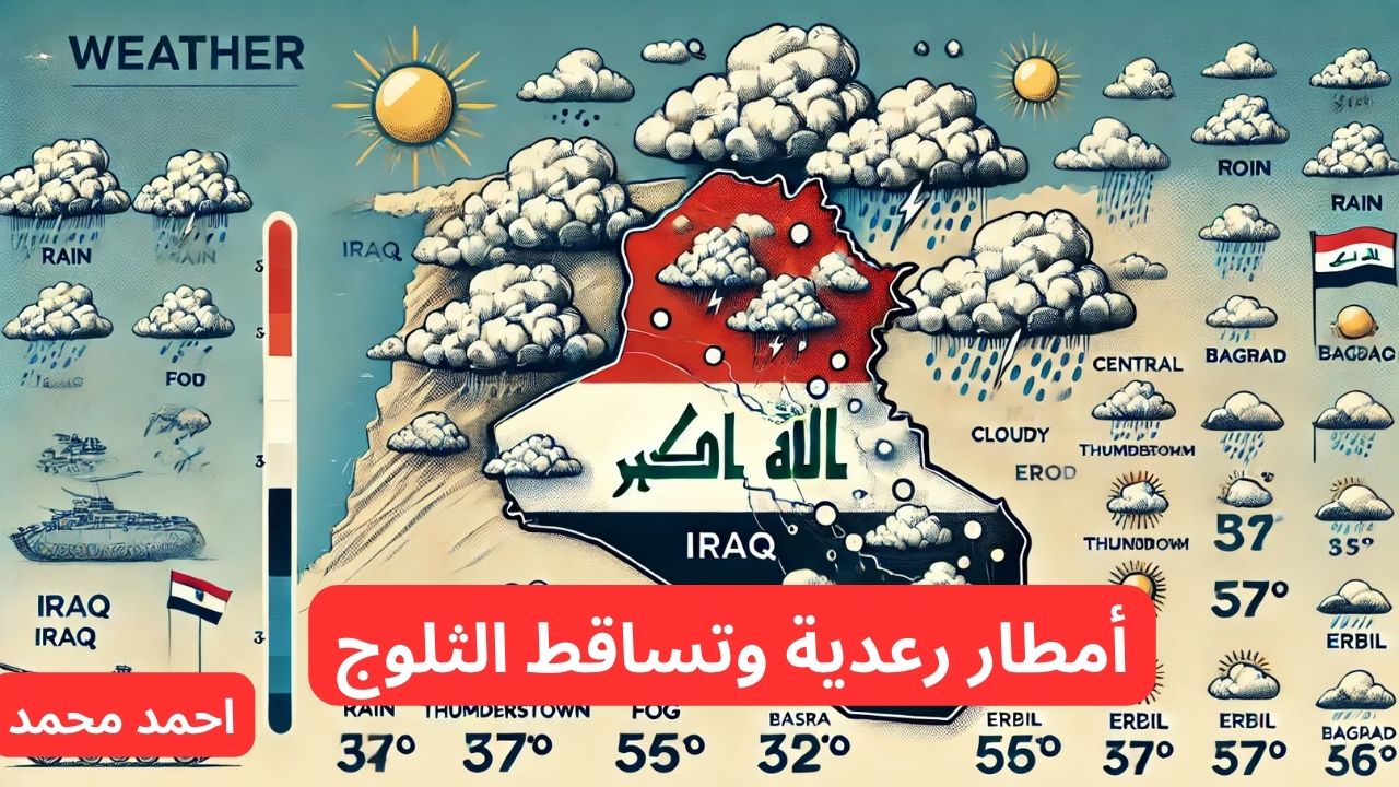 تحذيرات شديدة اللهجة من “أمطار رعدية وتساقط الثلوج” وانخفاض في درجات الحرارة وطقس خطير.. طقس العراق