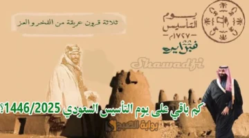 كم باقي على يوم التأسيس السعودي 1446؟ ومتى إجازته؟ وما الفرق بينه وبين اليوم الوطني؟
