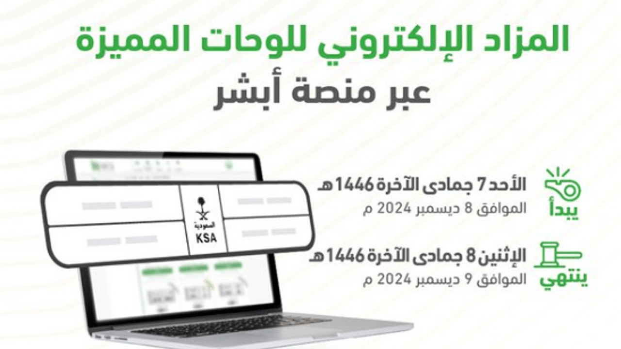 طريقة التسجيل في مزاد اللوحات الإلكتروني والشروط المطلوبة 2 طريقة التسجيل في مزاد اللوحات الإلكتروني والشروط المطلوبة