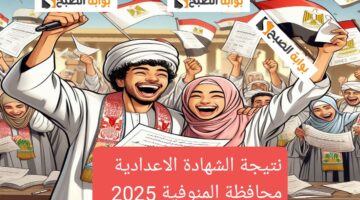 نتيجة الشهادة الاعدادية المنوفية 2025 1