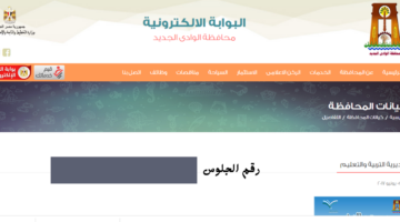 نتيجة الشهادة الاعدادية الوادي الجديد 2025 برقم الجلوس