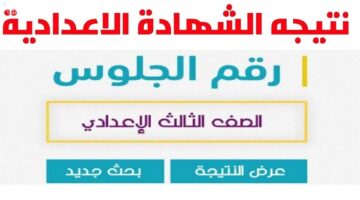 نتيجة الصف الثالث الإعدادي برقم الجلوس والاسم 2025 محافظة القاهرة