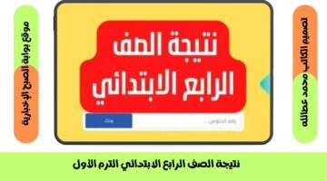 نتيجة الصف الرابع الابتدائي الترم الأول