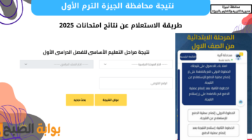 نتيجة محافظة الجيزة الترم الأول