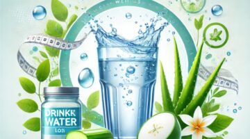 DALL·E 2025 02 12 13.46.51 A visually appealing image illustrating the benefits of drinking water for weight loss and skin health. The image should feature a glass of water with 1280x720 1