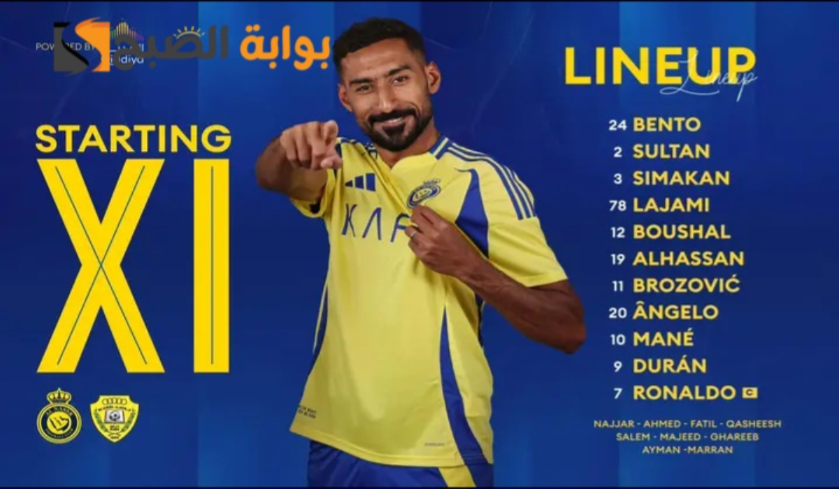 تشكيلة النصر ضد الوصل الرسمية al nassr vs al wasl في دوري ابطال اسيا 2025