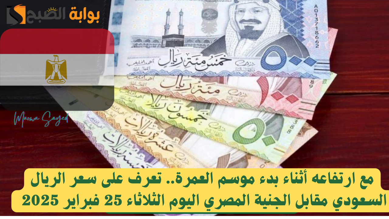 مع ارتفاعه أثناء بدء موسم العمرة.. تعرف على سعر الريال السعودي مقابل الجنية المصري اليوم الثلاثاء 25 فبراير 2025