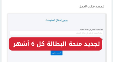 تجديد منحة البطالة كل 6 أشهر
