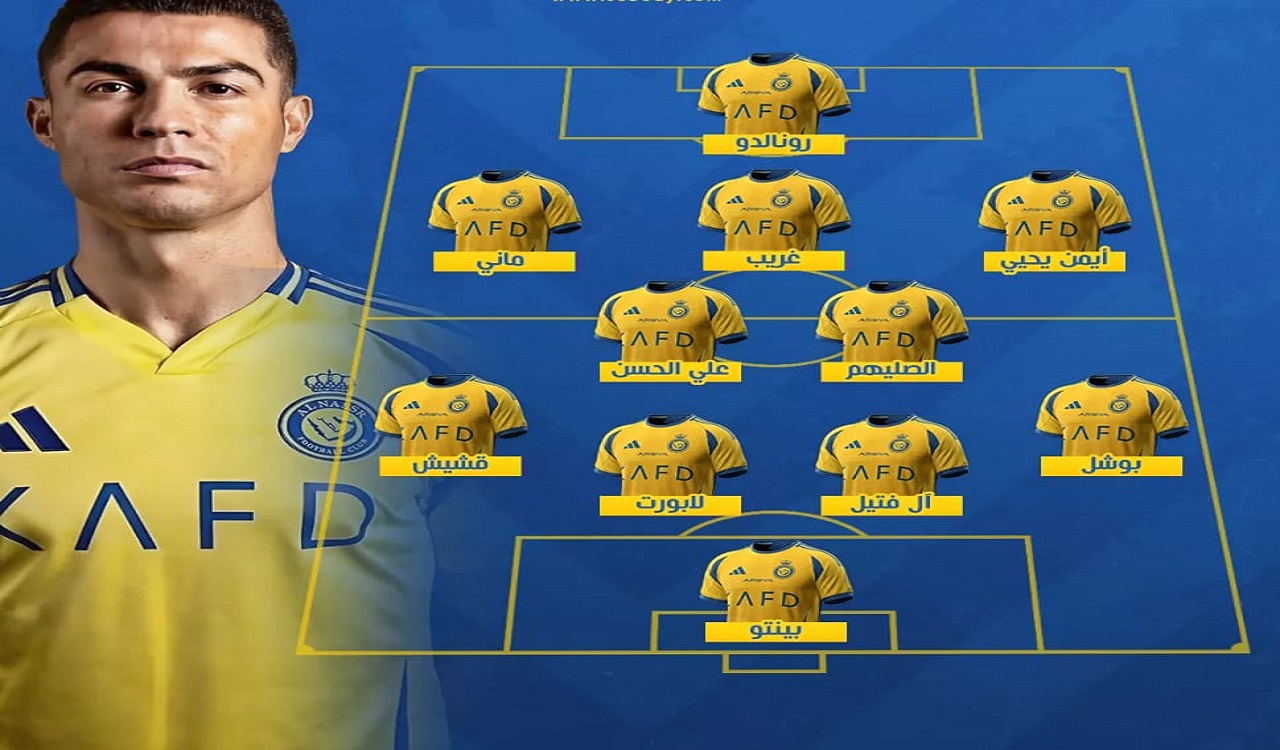 ثلاثي هجومي.. التشكيل الرسمي للنصر أمام الوحدة في الدوري السعودي