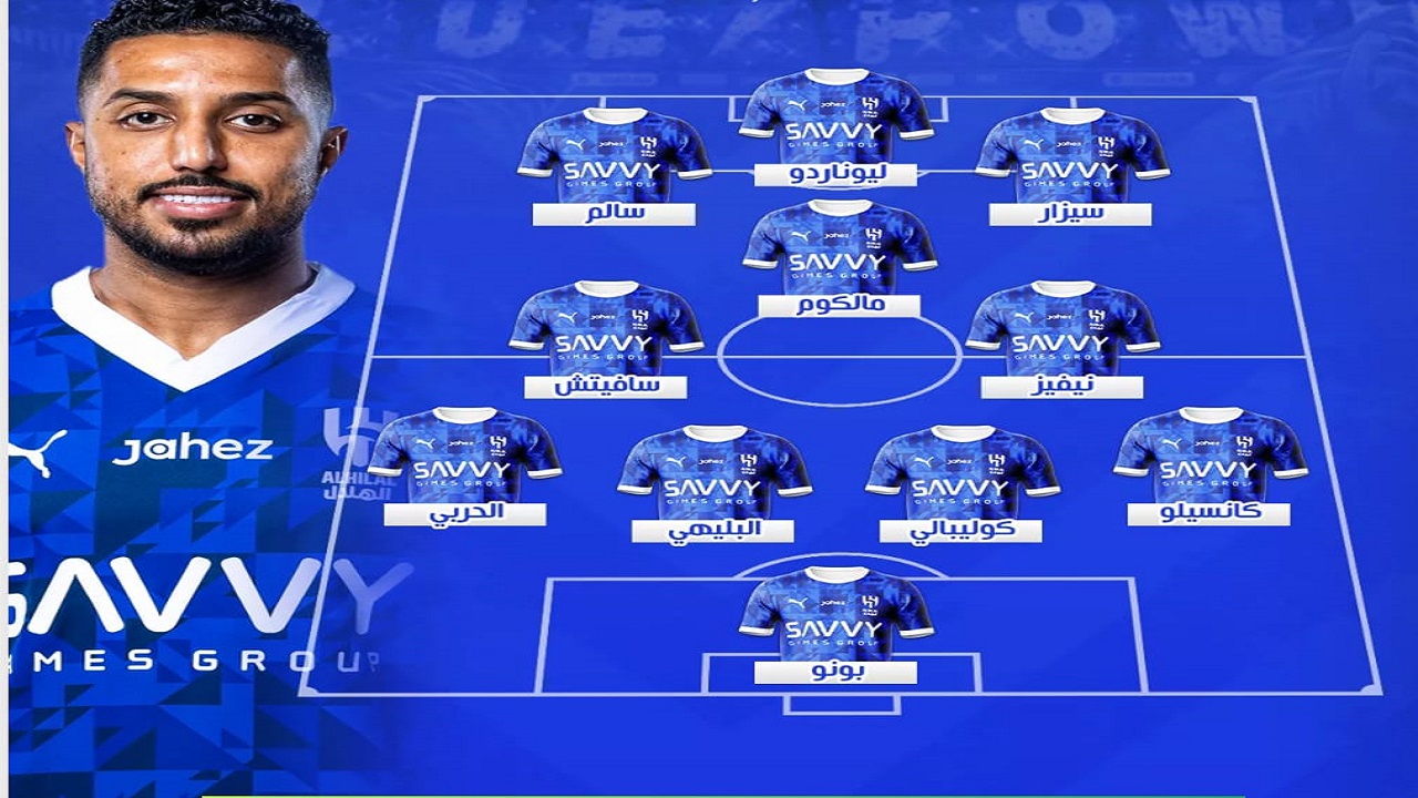 تشكيل الهلال السعودي الرسمي لمواجهة الأهلي في دوري روشن