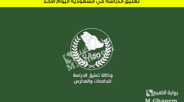 تعليق الدراسة في السعودية اليوم الأحد