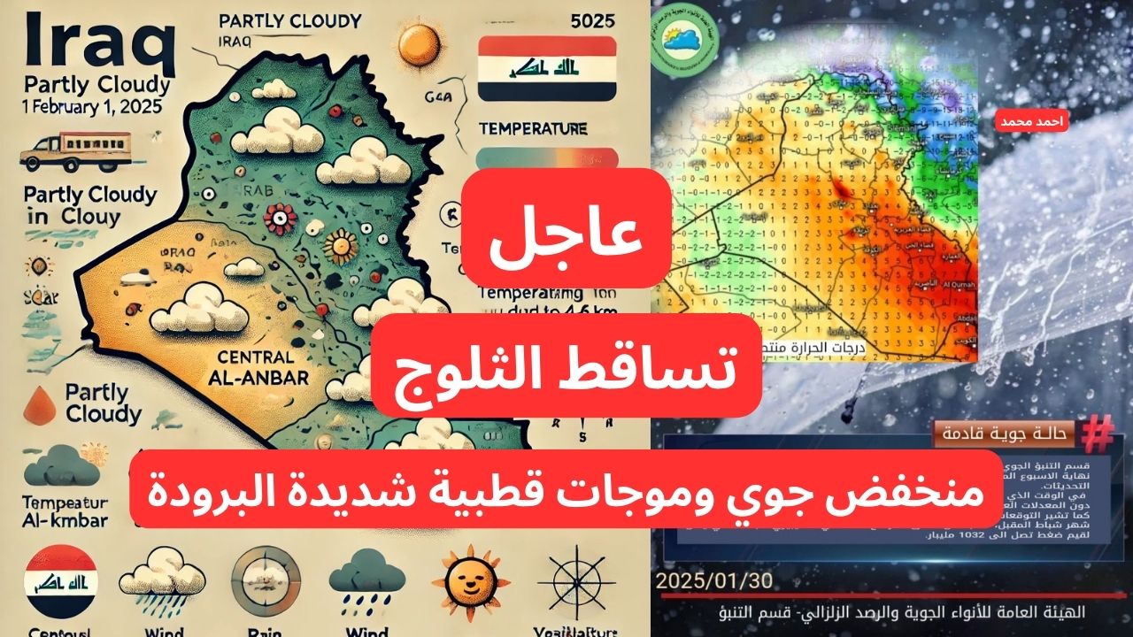 الأرصاد تحذر من تساقط للثلوج منخفض جوي وموجات قطبية شديدة البرودة.. طقس العراق