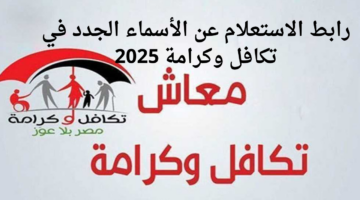رابط الاستعلام عن الأسماء الجدد في تكافل وكرامة 2025