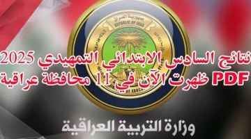 رابط مفعل. نتائج السادس الابتدائي التمهيدي 2025 نزلها PDF في 11 محافظة عراقية بعد ظهورها رسميًا