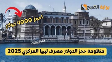 رابط منظومة حجز الدولار مصرف ليبيا المركزي 2025