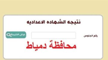 رابط نتيجة الشهادة الإعدادية 2025 في محافظة دمياط