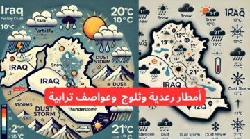 طقس العراق هذا الأسبوع و حالة الطقس في العراق اليوم الأربعاء