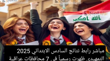 مباشر رابط نتائج السادس الابتدائي 2025 التمهيدي ظهرت رسمياً في 7 محافظات عراقية