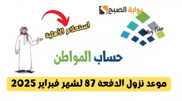 موعد نزول الدفعة 87 حساب المواطن