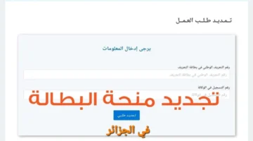 موقع تجديد منحة البطالة