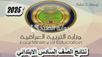 نتائج السادس الابتدائي 2025 1