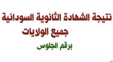 نتائج الشهادة السودانية 2025