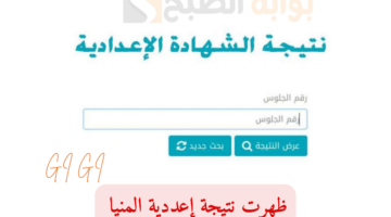 نتيجة اعدادية المنيا