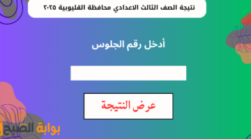 نتيجة الصف الثالث الاعدادي محافظة القليوبية ٢٠٢٥