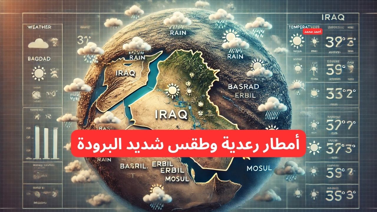 الأرصاد تحذر من “أمطار رعدية وطقس شديد البرودة” تحذير شديد اللهجة.. طقس العراق
