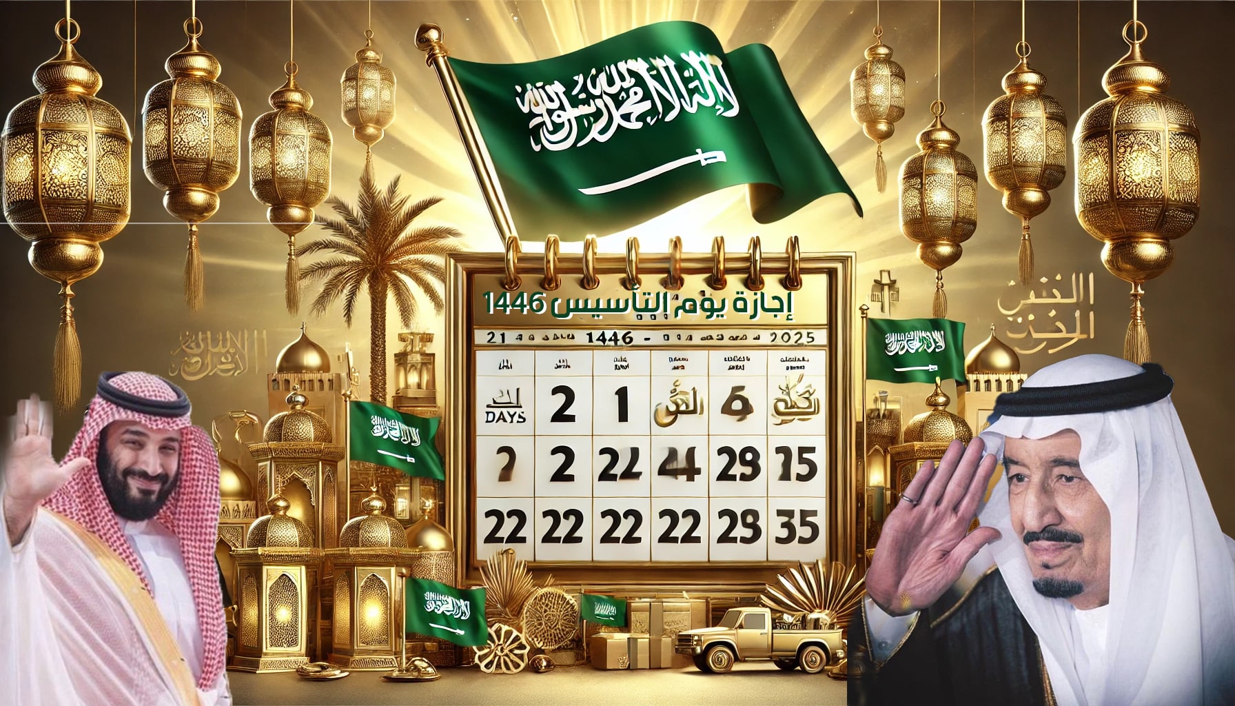 نبأ سار لأبناء المملكة .. تمديد إجازة يوم التأسيس 1446 لمدة ثلاثة أيام كاملة بدلاً من يوم واحد والموارد البشرية تكشف الأمر