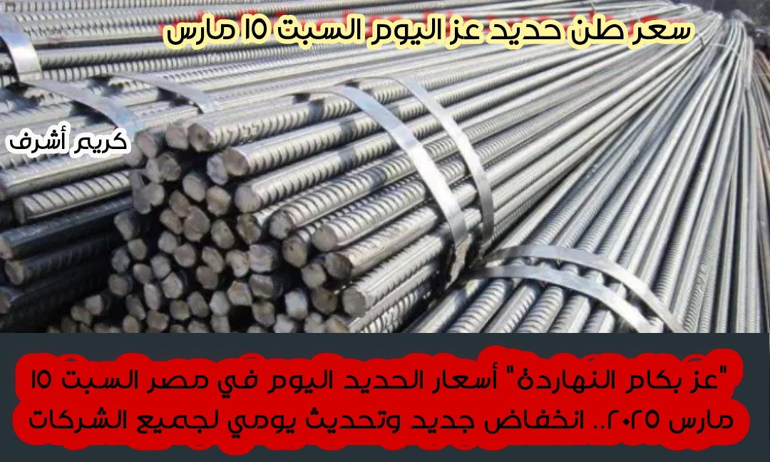 “عز بكام النهاردة” أسعار الحديد اليوم في مصر السبت 15 مارس 2025.. انخفاض جديد وتحديث يومي لجميع الشركات