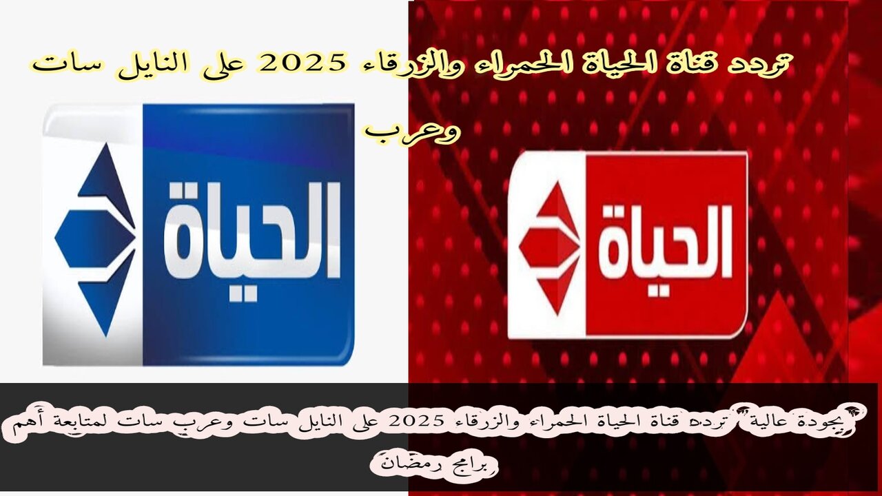 "بجودة عالية" تردد قناة الحياة الحمراء والزرقاء 2025 على النايل سات وعرب سات لمتابعة أهم برامج رمضان 2 “بجودة عالية” تردد قناة الحياة الحمراء والزرقاء 2025 على النايل سات وعرب سات لمتابعة أهم برامج رمضان