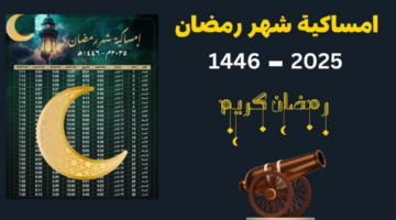 إمساكية شهر رمضان 2025 في الجزائر بمختلف الولايات 2