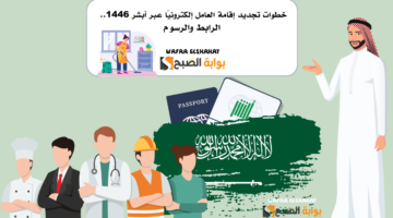 خطوات تجديد إقامة العامل إلكترونيًا عبر أبشر 1446. الرابط والرسوم
