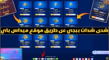 خطوات شحن شدات ببجي موبايل