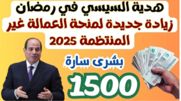 رابط الاستعلام عن منحة العمالة الغير منتظمة بالرقم القومي 2025