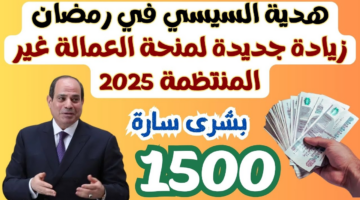 زيادة منحة رمضان 2025 للعماله غير منتظمه