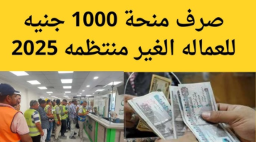 صرف منحة العمالة الغير منتظمة 2025
