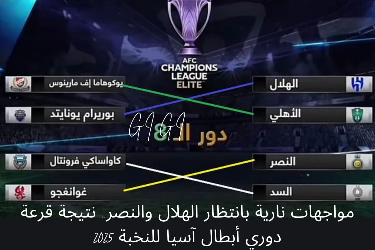 مواجهات نارية بانتظار الهلال والنصر.. نتيجة قرعة دوري أبطال آسيا للنخبة 2025 2 مواجهات نارية بانتظار الهلال والنصر.. نتيجة قرعة دوري أبطال آسيا للنخبة 2025