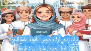 نزلت رسمي أرقام جلوس الثانوية العامة اليمن 2025 رابط الحصول عليها بأسرع طريقة
