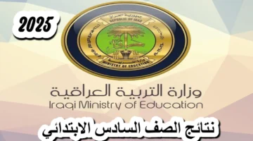نتيجة الصف السادس الابتدائي